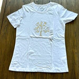 White and Gold Tee